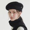Logo Pendant Angora Beret (C031_black)