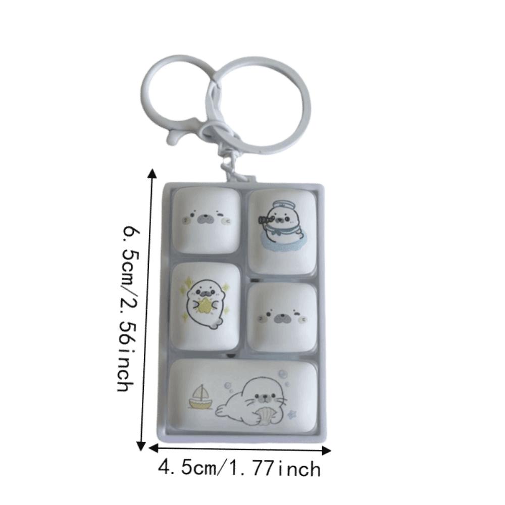 Cute Design Decompression Button Toy 5 Keys 5 Keys Fidget Keychain Accessories Gift