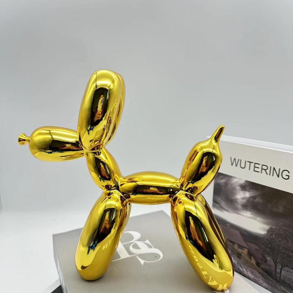 Trendy Resin Balloon Dog Figurine - Modern Home Decor Piece