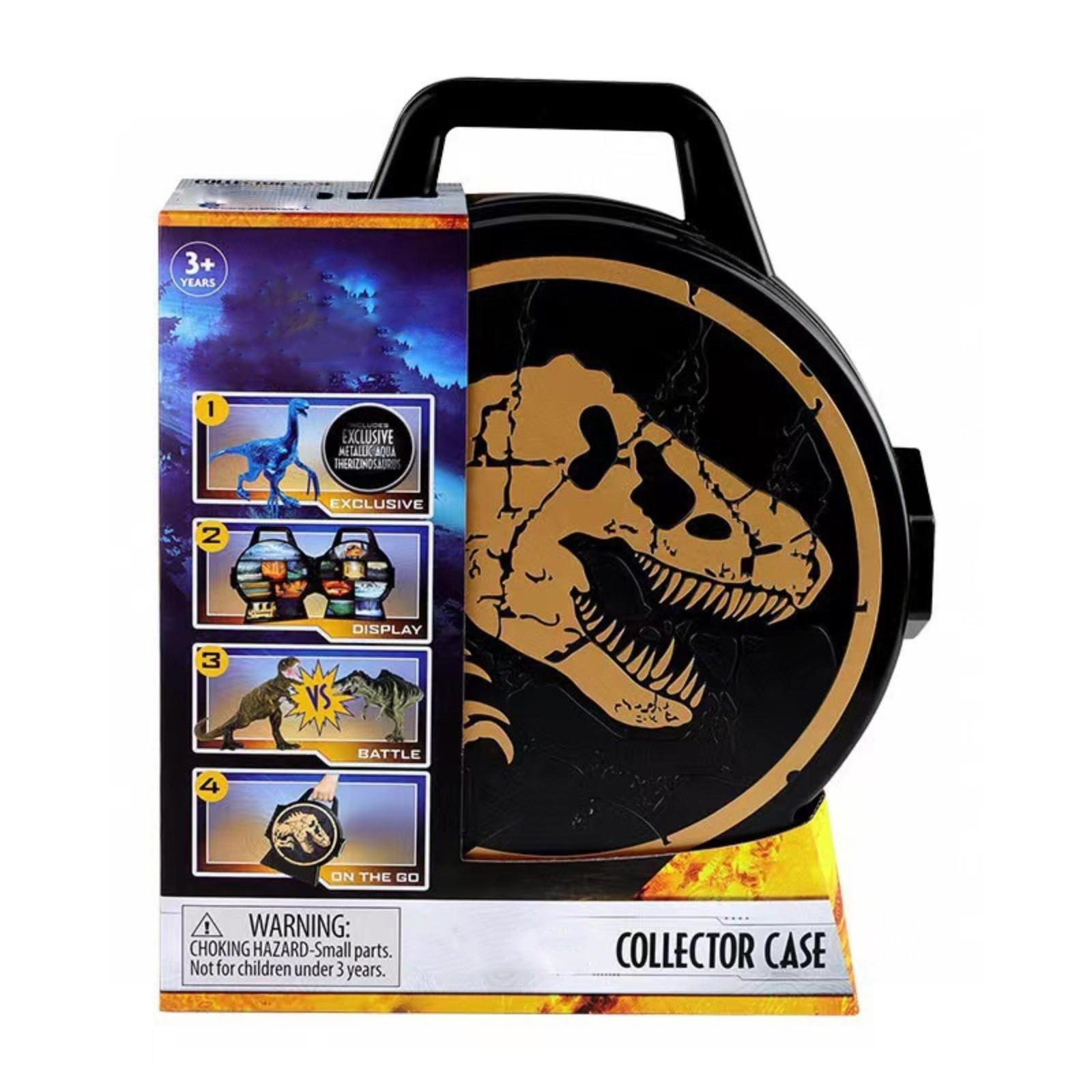 

Портативная коробка для демонстрации динозавров, детская коробка для хранения карточек, фигурок и игрушек One Size чёрный