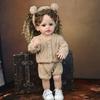Fashion Curls hair Reborn Baby Dolls 55 cm Girl Lifelike Bear KEIUMI Fashion Babies Doll Model Kids Playmates Birthday Christmas Gifts Toy
