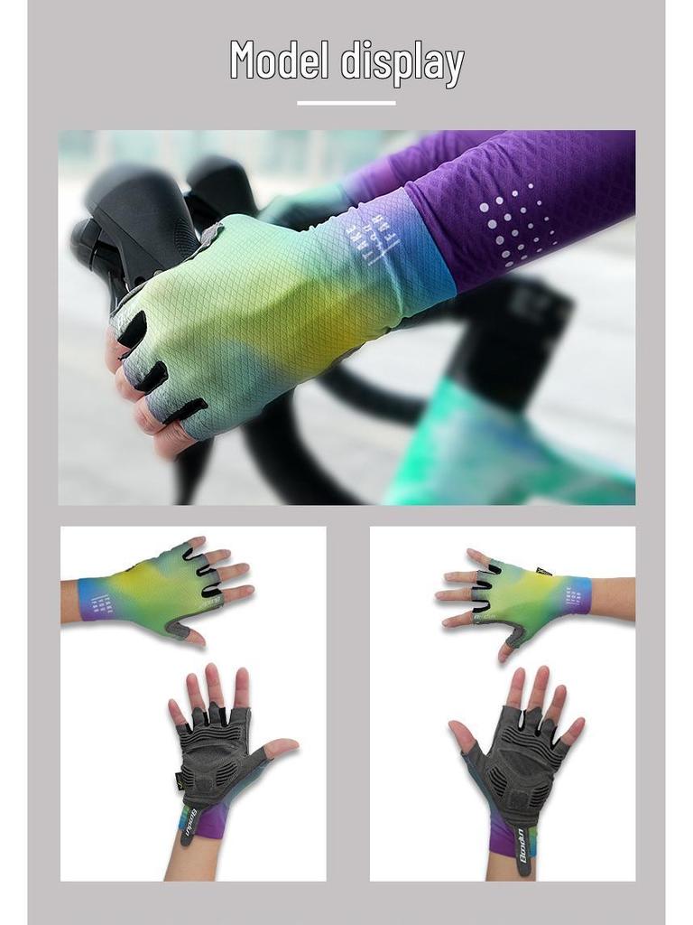 Breathable Half-Finger Summer Cycling Gloves: Shock-Absorbing & Wear-Resistant for Road and Mountain Biking