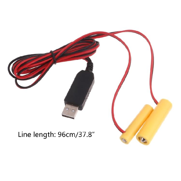 1 In 2 USB Power Supply 4.5V LR03+LR06 Battery Eliminators Switches for LED Light