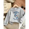 Kids Sweatshirt,Cute Print Pattern Thin Round Neck Sweatshirt Comfortable Outdoor Outfit Sweatshirt,Loose Drop Shoulder