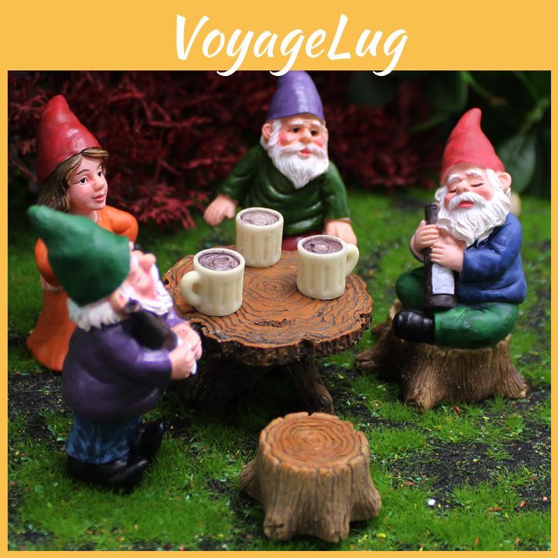 Garden Resin Decorations With Fantasy Dwarfs For Home And Patio Handicrafts