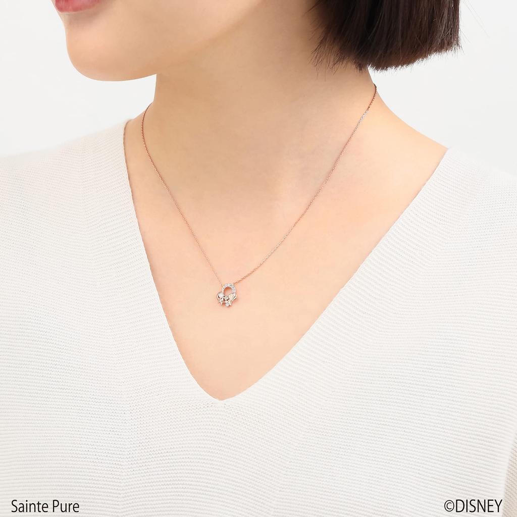 Estelle Disney "The Little Mermaid" June Birthstone Silver and Pink Gold Plated Akoya Pearl Necklace (0772-2137-0019-0000)