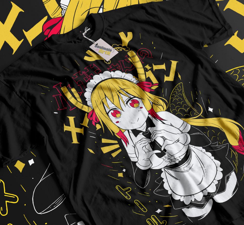 Miss Kobayashi s Dragon Maid T-Shirt Anime Manga Tohru Sweater Hoodie Soft Tee L