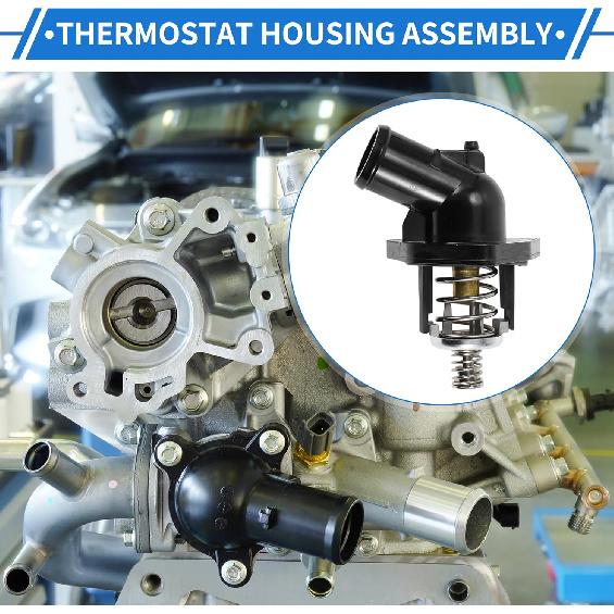 Car Thermostat for Chevrolet Silverado 1500 for GMC Sierra 1500 2014-2018 for Cadillac Escalade 2015-2020 Engine Coolant Thermostat Housing Assembly