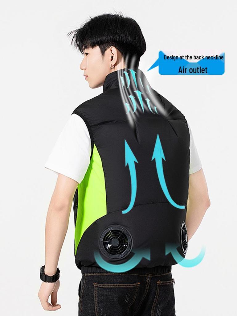 Kühlweste Ärmellos Klimaanzug für Sommer Outdoor-Arbeit und Angeln – Hitzschlagprävention