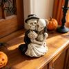 Creative Gothic Collectibles Skeleton Couple Figurine, Spooky Resin Halloween Skull Lover Statue, Day of Secret Room Atmosphere Ornaments The