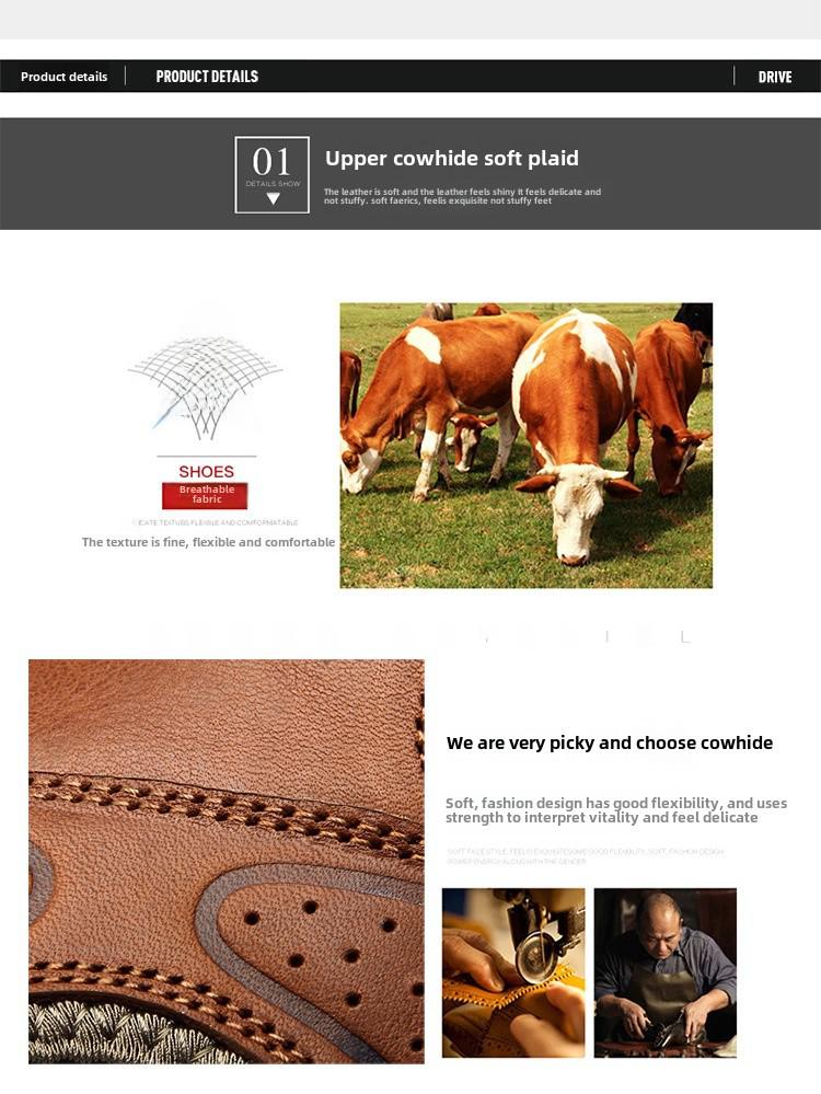 Herren Große Rindsleder Baotou Sandalen - Sommer Atmungsaktive Sport Outdoor Strandschuhe