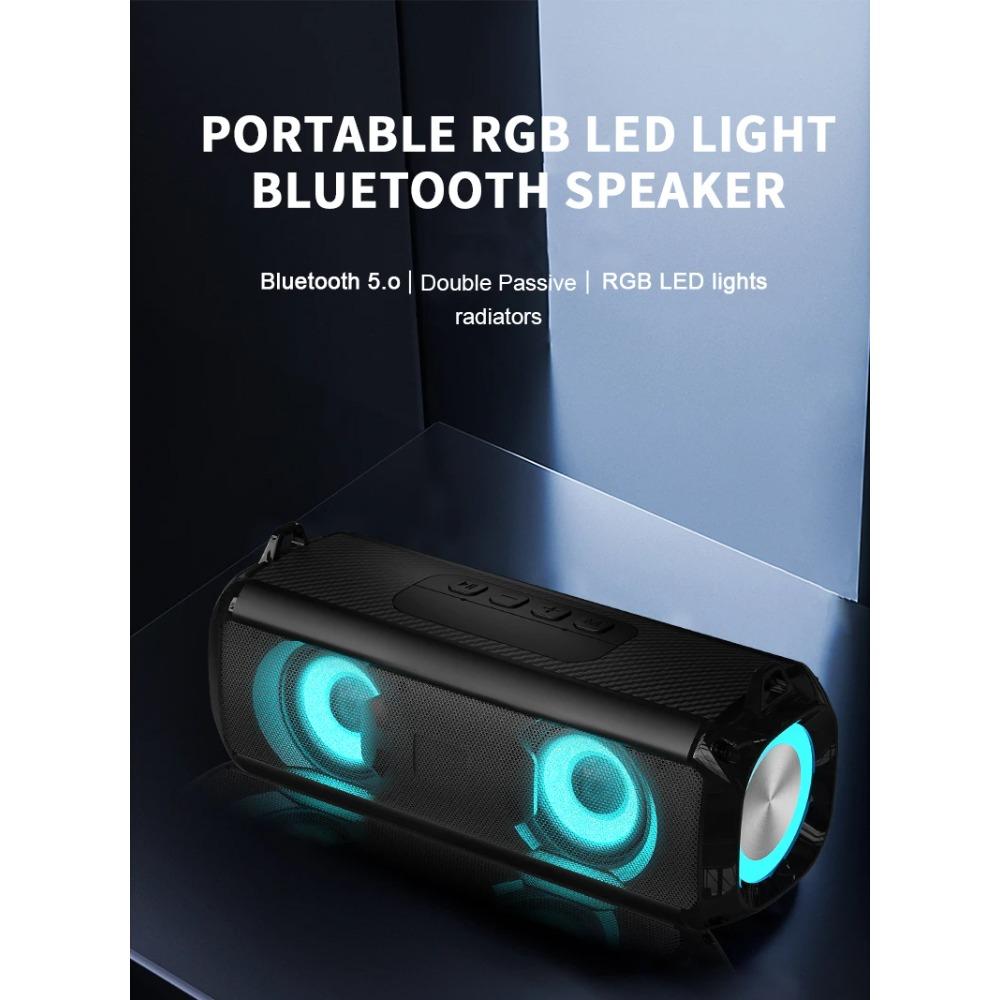 Popular RGB LED Lights Speaker EBS-045 BT 5.0 Portable Wireless Bluetooth Music Player Micrphone Built TF Card Support