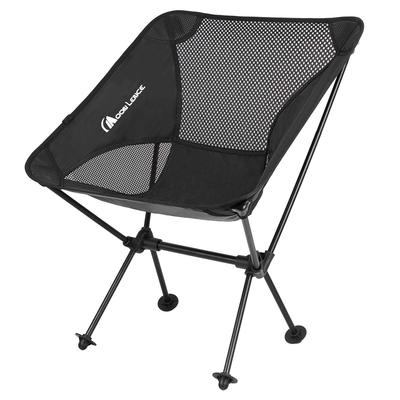 MOON LENCE Outdoor Campingstuhl mit Anti-Durchsacken Fußkappen, Faltbar, Ultraleicht, Kompakt, Aluminiumlegierung, Wanderstuhl, mit Aufbewahrungstasche, 150kg Wei