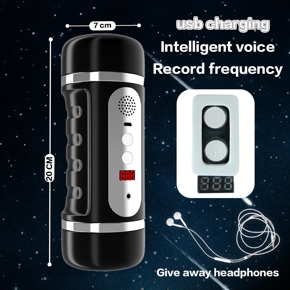 Automatyczny Masturbator Oralny i Waginalny z Podwójną Głowicą, z Inteligentnym Licznikiem i Symulacją Głosu Zabawki erotyczne dla mężczyzn