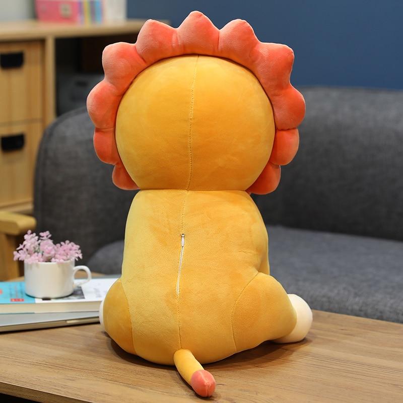 Cute Sun Flower Happy Lion Plush Toys Cute Stuffed Animal Lion Hug Doll for Kids Baby Lovely Cartoon Christmas Gift