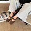 Weichsohlige französische Retro-Mode vielseitige Mary Jane Schuhe 2025 neu flacher Ausschnitt vielseitiger Rock flachsohlige Einzel Schuhe Tide
