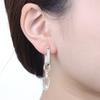 PANPOKI 925 Sterling Silver Detachable Chain Earrings Jewelry Hoop Earrings Women Jewelry Party Trendy Festival Gifts