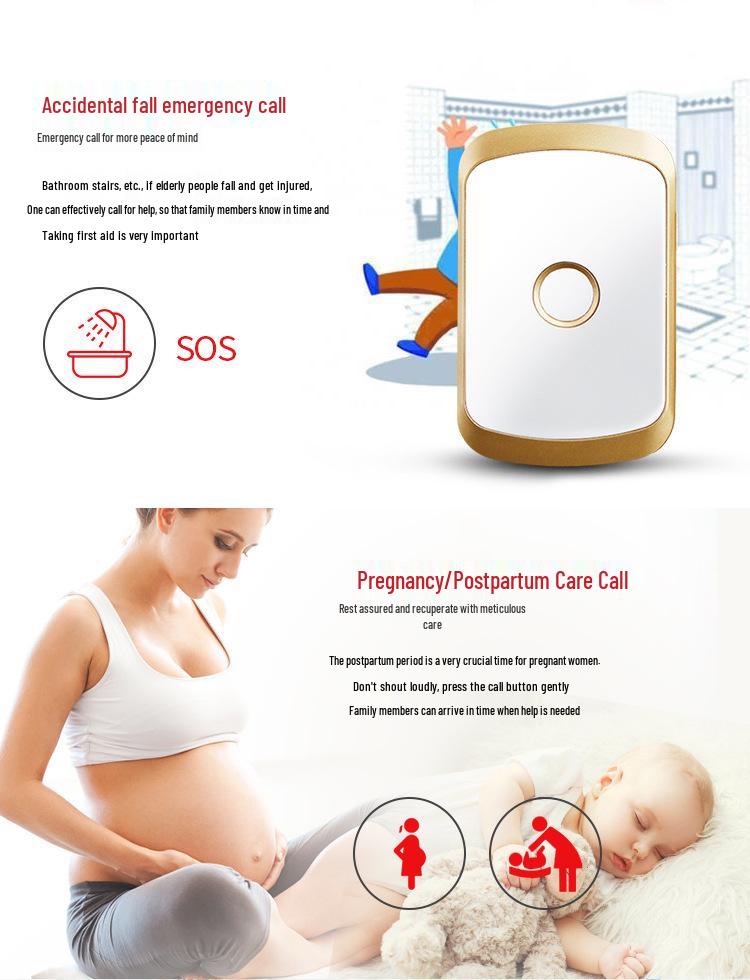 Elderly and Child Care Waterproof Wireless Emergency Call Button