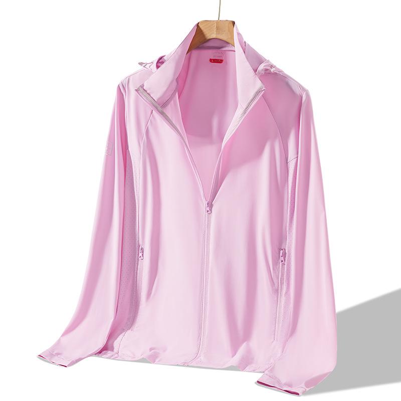 High-Quality Summer UV Protection Ice Silk Hooded Jacket with Stand Collar