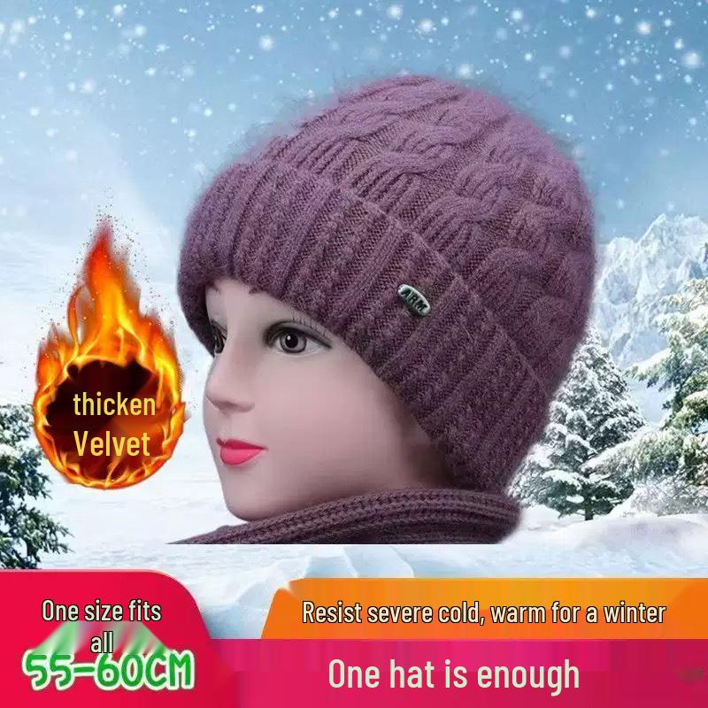 Stylish Women's Autumn & Winter Faux Mink Fur Hat for Middle-Aged & Elderly