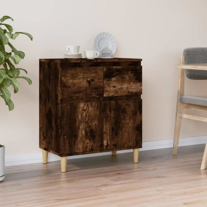 VidaXL Buffet Chêne fumé 60x35x70 cm Bois d'ingénierie 819681