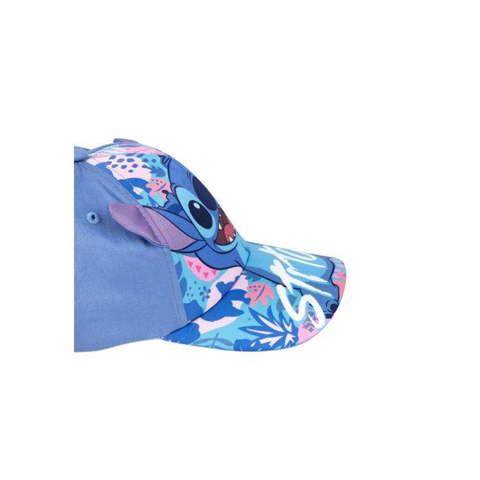 Casquette - Disney - Stitch - Bleu - 60% Coton - Sangle Réglable