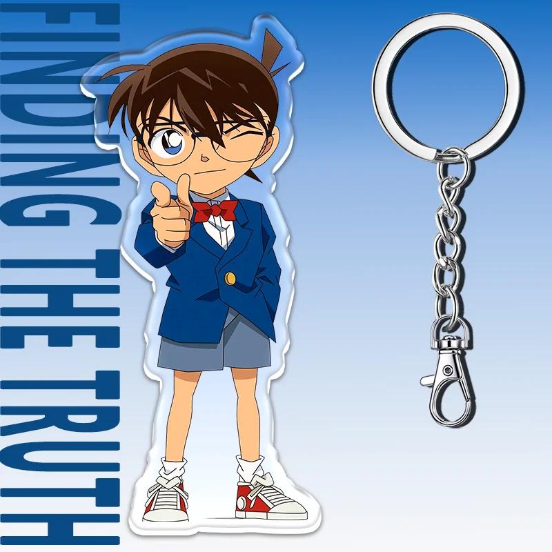 12cm Detective Conan Acrylic Transparent Pendant Car Key Pendant Student Backpack Decoration Fun Cute Cartoon Children's Gift