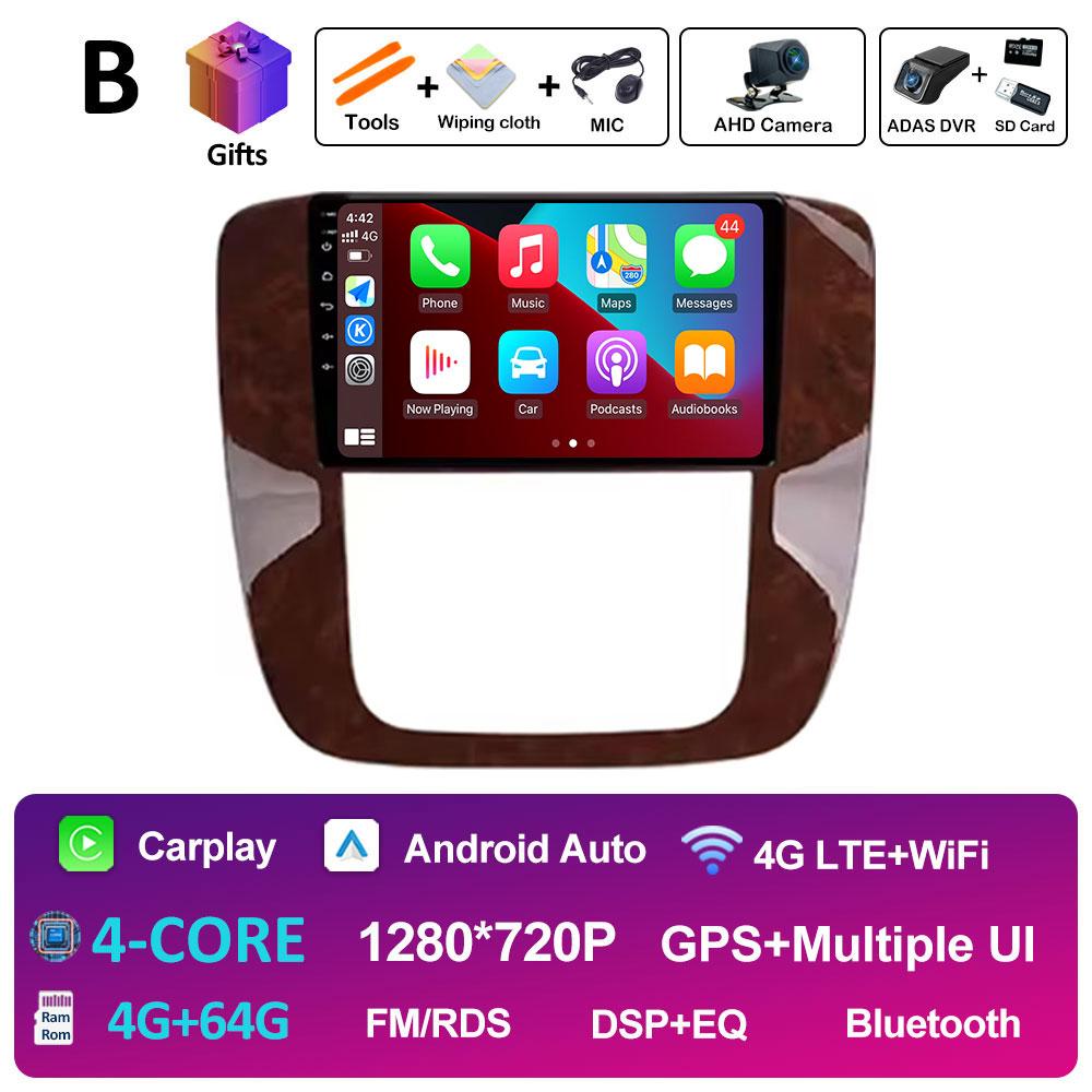 Android 14 For GMC Yukon Chevrolet Tahoe Suburban 2008 2009 2010 2011 2012 Wireless Carplay DSP Stereo Android OS BT Accessories