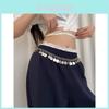 Metallische Quasten-Hüftkette für Damen mit ethnischem Anhänger Sommer-Modeaccessoire