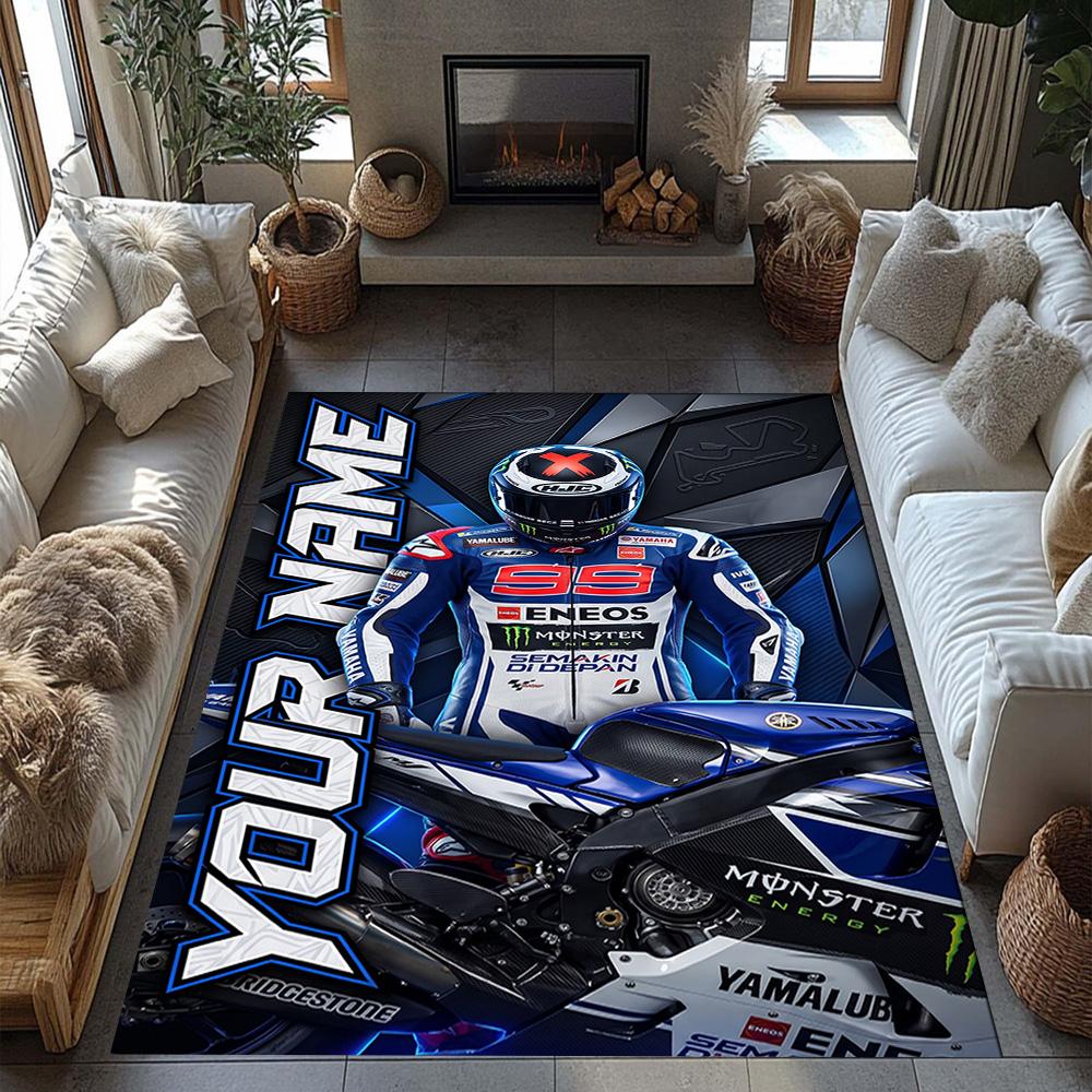 Jorge Lorenzo Customize Your Name Area Rug Design For Study Room Dining Room Foyer Entryway Antislip Rug Decorate Offices Spiritual Gift