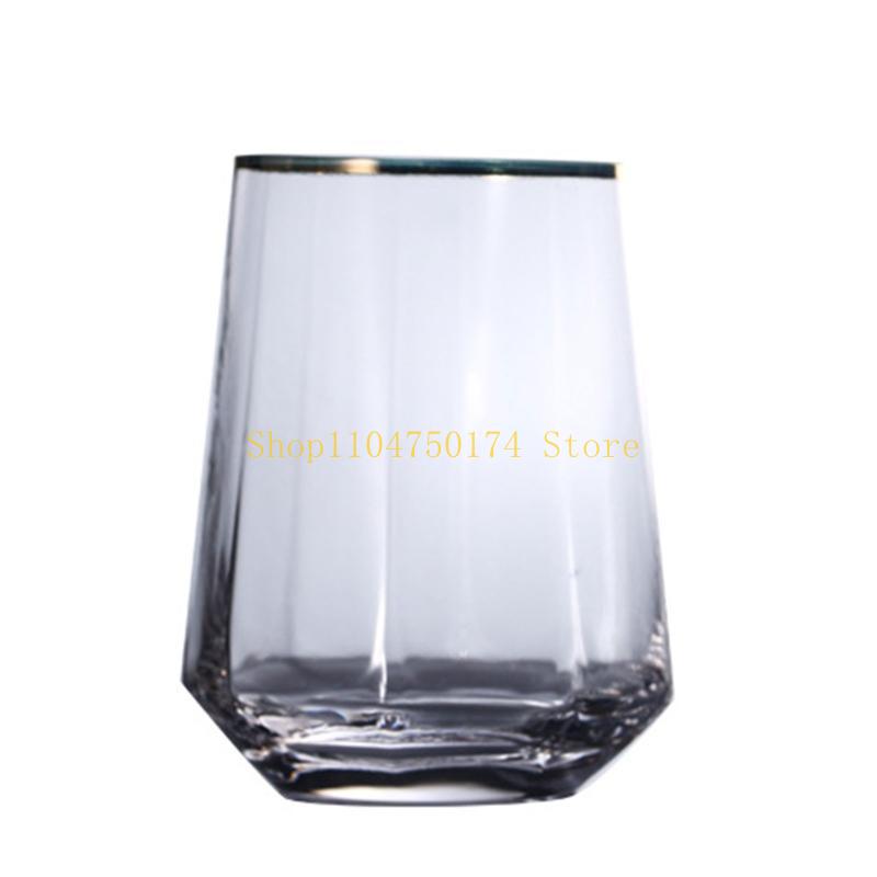 Creative Large Capacity Transparent Crystal Juice Glass Drinking Glass 4 Col top sale