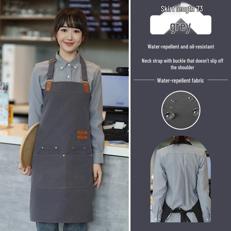 High-End Waterproof Canvas Apron for Catering and Dining