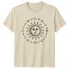 Celestial Sun Face T-Shirt, Magic Star Moon Graphic Tee