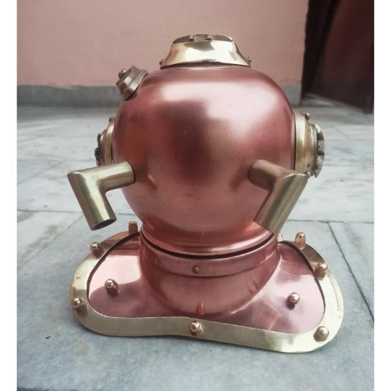 Brass Vintage Style Mark V US Navy Scuba Deep Mini Diving Divers Helmet Gift