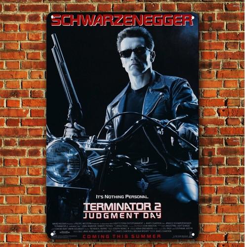 Terminator 2 Judgement Day Movie Metal Poster Tin Sign Size 20x30cm 8x12 aluminum aluminum 20x30cm