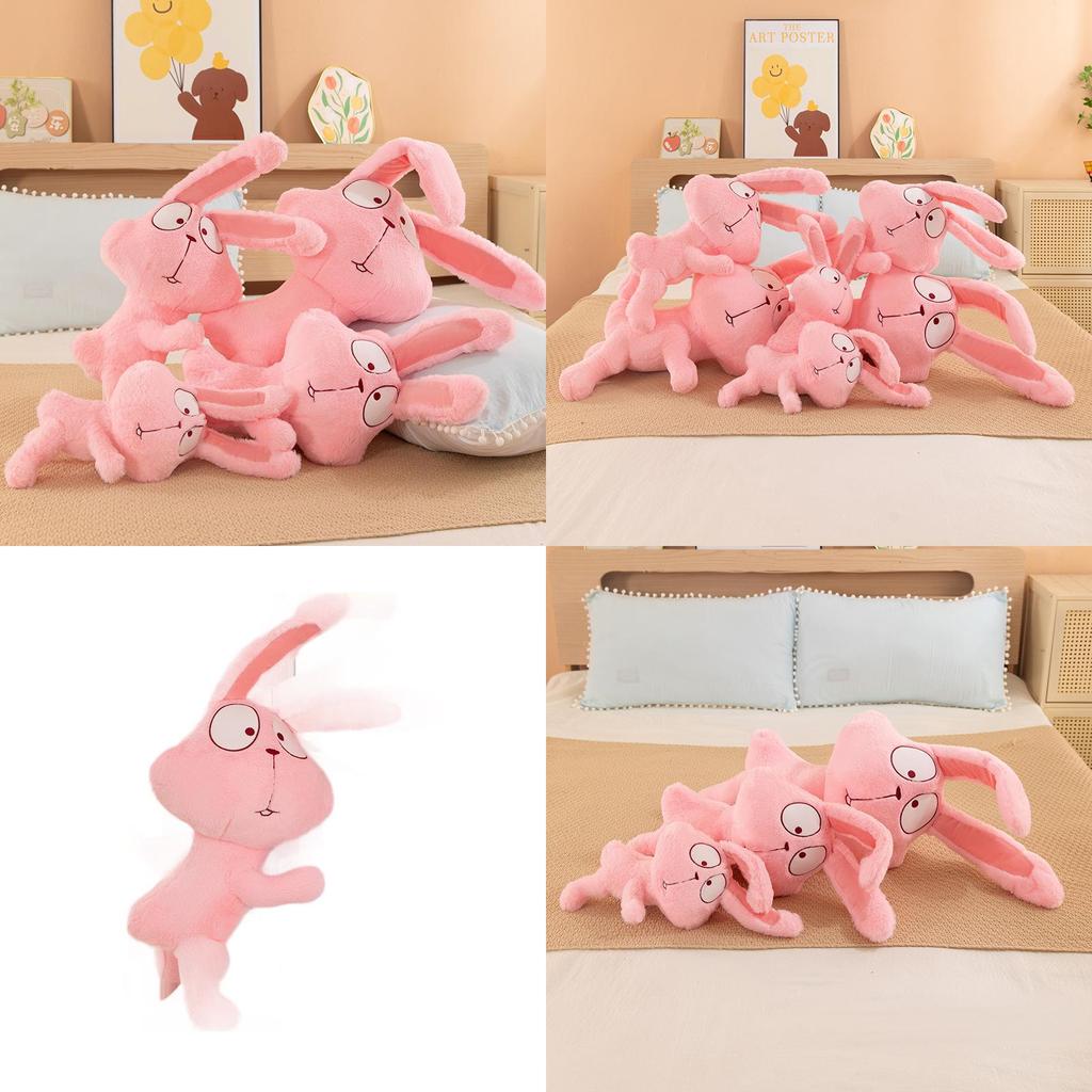 Cute Cartoon Rabbit Plush Toy With Pp Cotton Filled For Gift And Home Decor