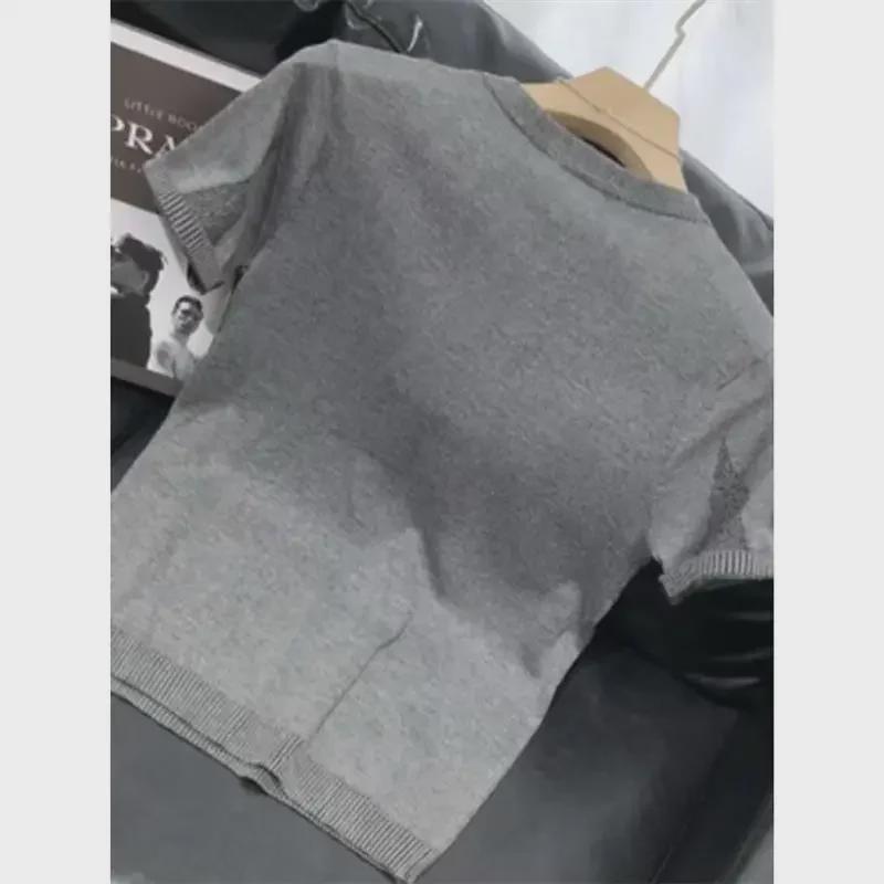 Tricou Pulover cu Mânecă Scurtă Slim Fit de Vară pentru Bărbați, Top Casual de Modă 2023