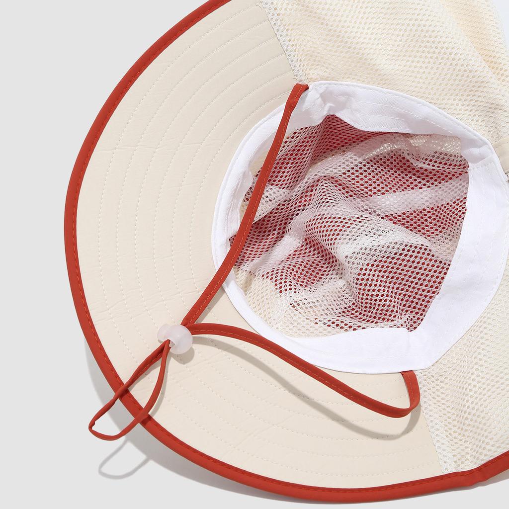 Wide-brimmed children's sun hat, sunshade hat, boy's and girl's fisherman hat, sun hat, medium and large children's shawl hat