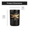 Dragonfly Vase | 9 Inch Matte Black Ceramic Flower Vase | Living Room Bedroom Home Decor
