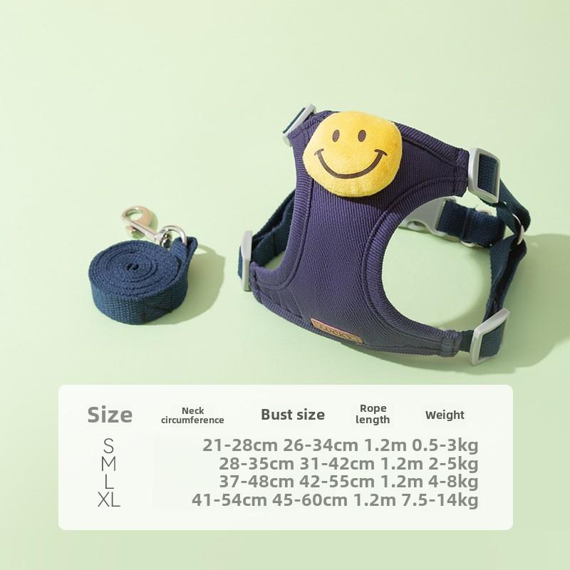 Dog Four Seasons Breathable Funny Three-dimensional Accessories Big Eyes Cute Vest Type Pet Leash Walking Dog Rope Walking Cat Rope