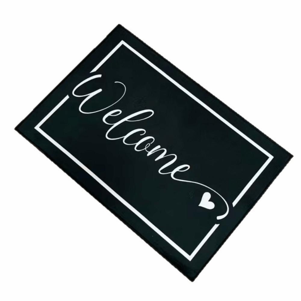 Flower Bathroom Mat Anti Slip Door Mat Wear-resistant Letter Absorbent Mat  Laundry Room