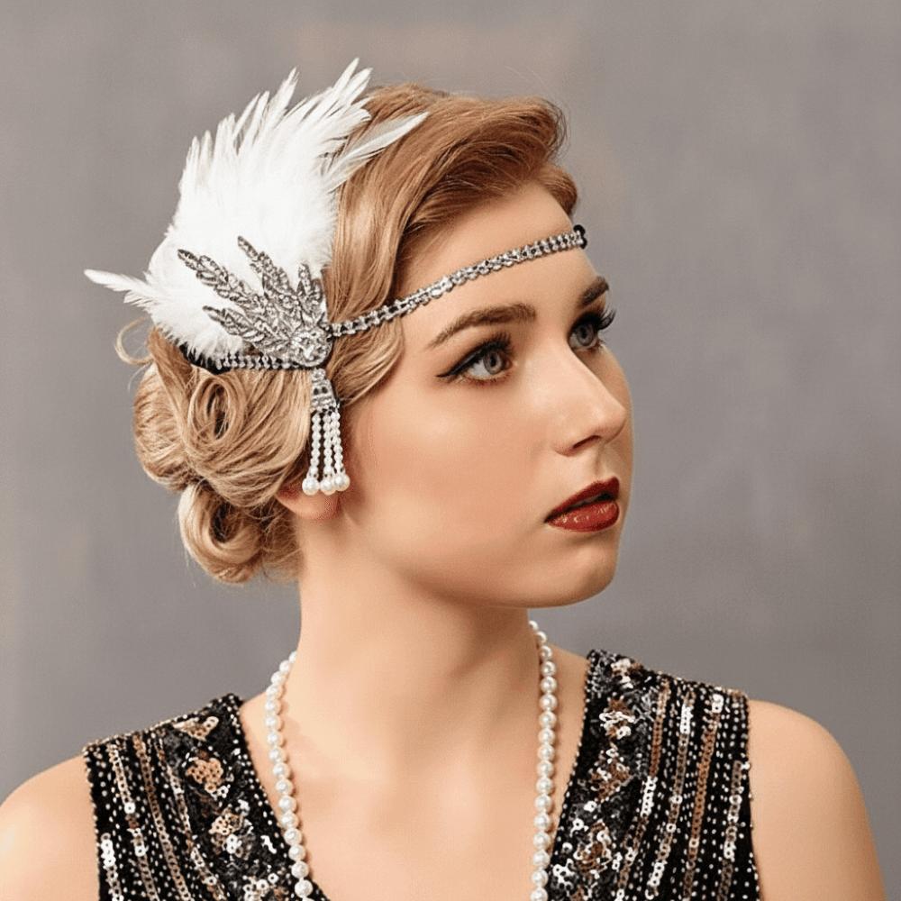 1920er Jahre Stil Flapper Kopfschmuck Strass Quaste Kopfschmuck Haaraccessoires Fotoshooting