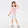B. Duck Little Yellow Duck Summer Loose Summer New Printed Girls' Pure Cotton Short sleeved T-shirt