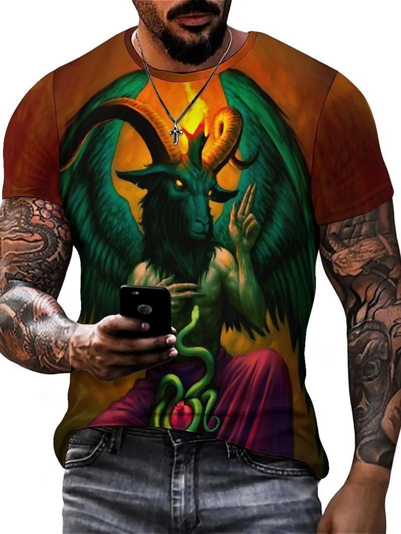 

European and American ancient devil short-sleeved T-shirt S