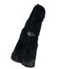 GUCCI 185746 G logo Fur tippet  Scarf fur Black