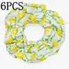 6pcs/lot Hair Scrunchies Bands Scrunchy Ties Ropes Ponytail Holder for Women Accessories Fabric Headwear Ditsy Floral Sweet Cute