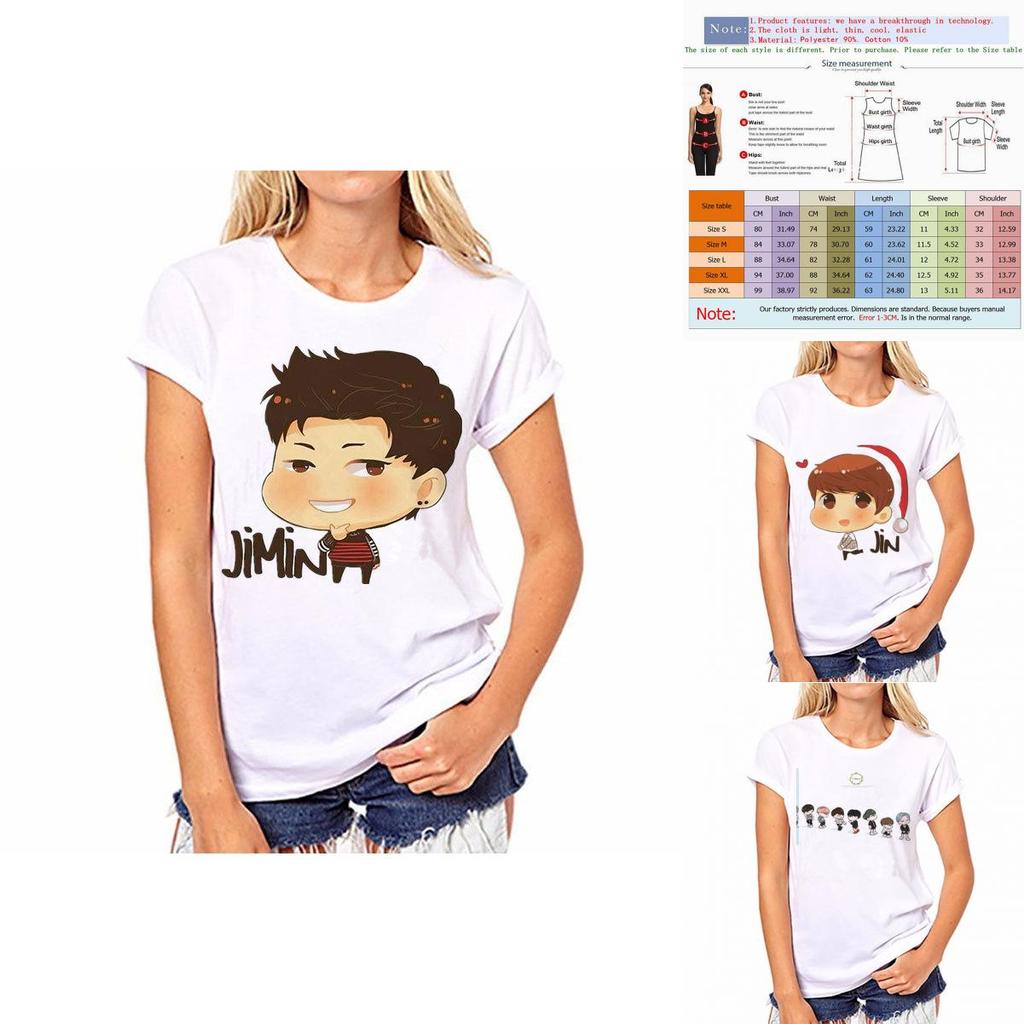 Bangtan Kpop Bts Boys Short Sleeve Women Tops Tshirts Jin Jimin Suga Jhope Rm