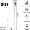 Stainless Steel Coffee Stirring Spoon,Silver Coffee Stir Sticks Drink Spoons,Long Handle Tea Coffee Spoons Tiny Salt Condiment Spoon,Coffee Bar