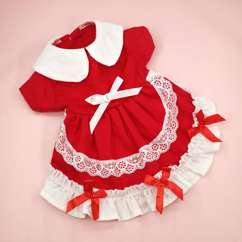 

Рождественское платье для питомца, одежда для собак, милое кружевное платье в виде торта, милая и милая одежда для питомцев, платье для кошки, платья для собак маленьких собак M