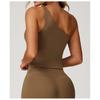 New Woolen Oblique Shoulder Twisted Yoga Vest For Sports, Waist Shaping, Leisure, Running, Fitness, Women'S Tank